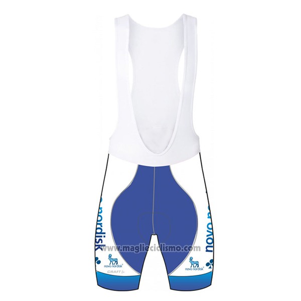 2017 Abbigliamento Ciclismo Novo Nordisk Blu Manica Corta e Salopette